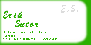 erik sutor business card